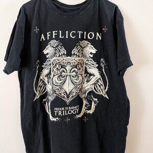 AFFLICTION TRILOGY Fedor vs Barnett size xl 'promo shirt'